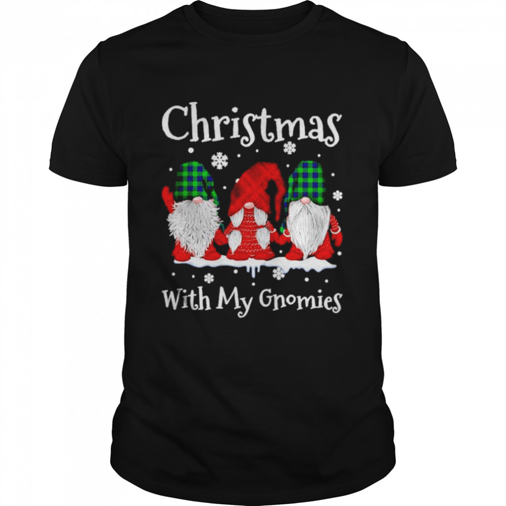 christmas with my gnomies red buffalo plaid shirt Classic Men's T-shirt