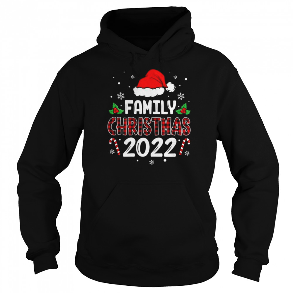 Elf Santa hat family christmas 2022 shirt Unisex Hoodie