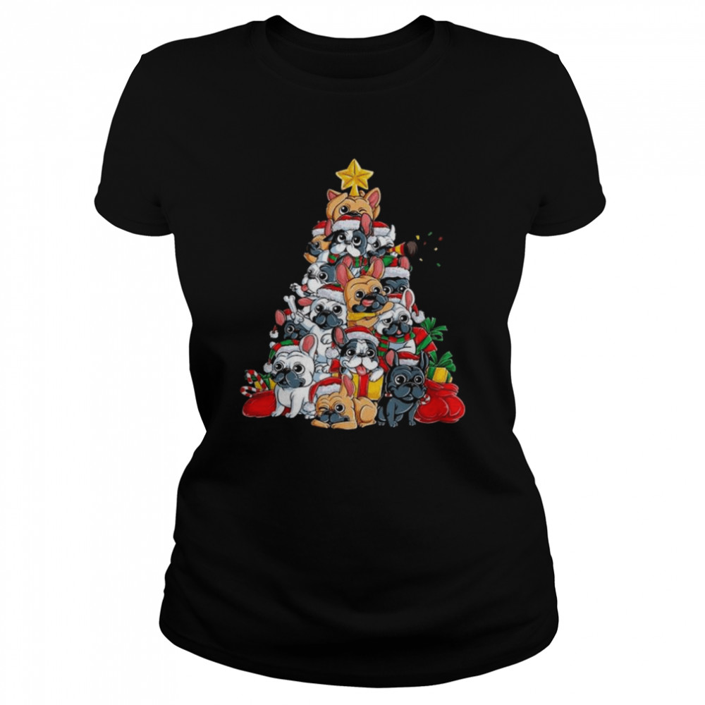 French bulldog 2022 Merry Christmas tree sweater Classic Women's T-shirt