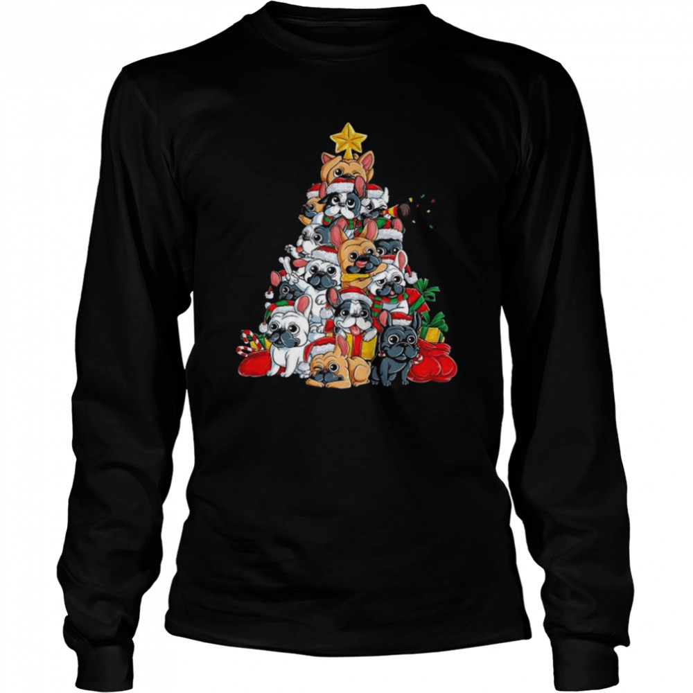 French bulldog 2022 Merry Christmas tree sweater Long Sleeved T-shirt