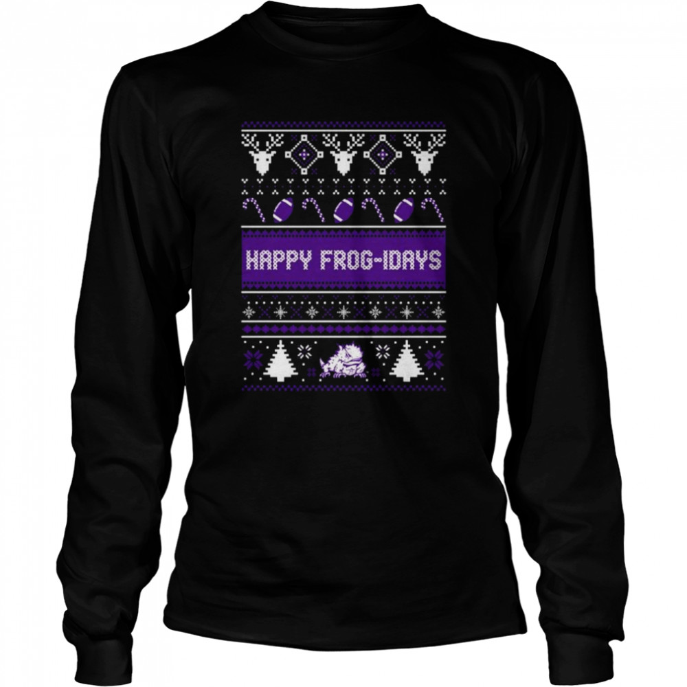 Happy frog idays 2022 ugly Christmas sweater Long Sleeved T-shirt