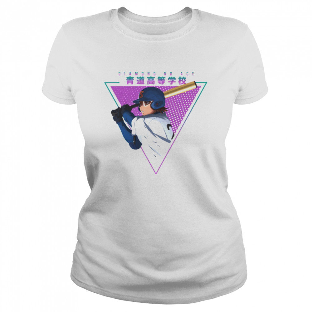 Pastel Retro Miyuki Kazuya Diamond No Ace shirt Classic Women's T-shirt