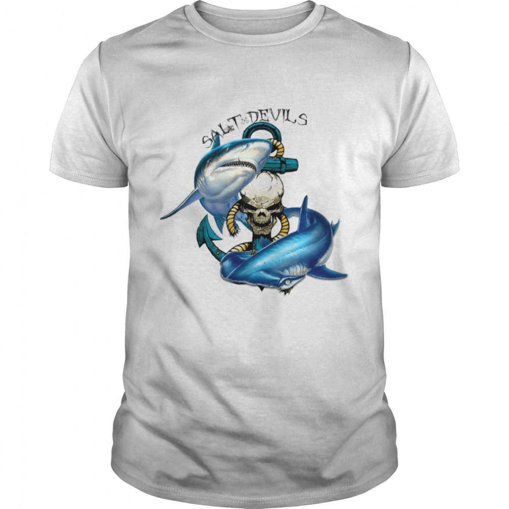 Salt devils shark art shirt Classic Men's T-shirt