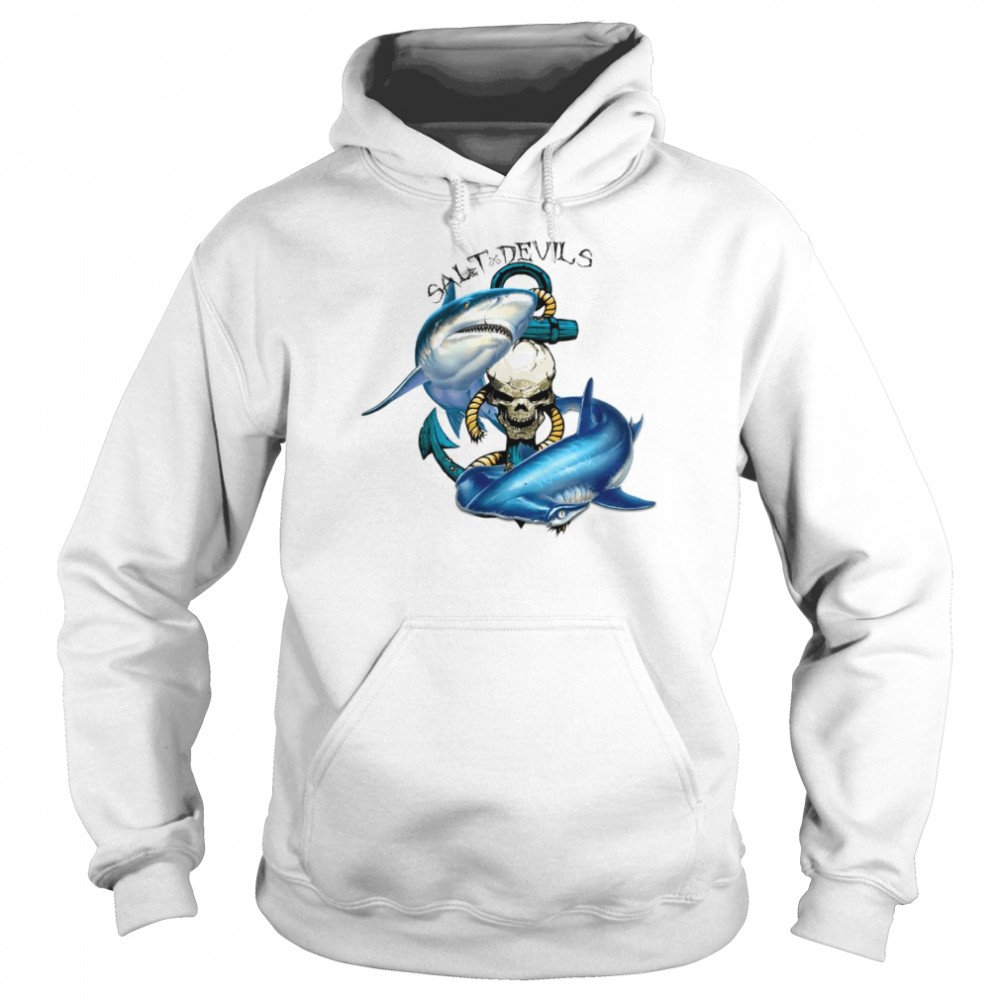 Salt devils shark art shirt Unisex Hoodie