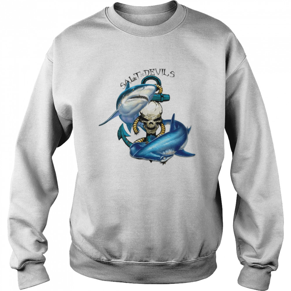 Salt devils shark art shirt Unisex Sweatshirt