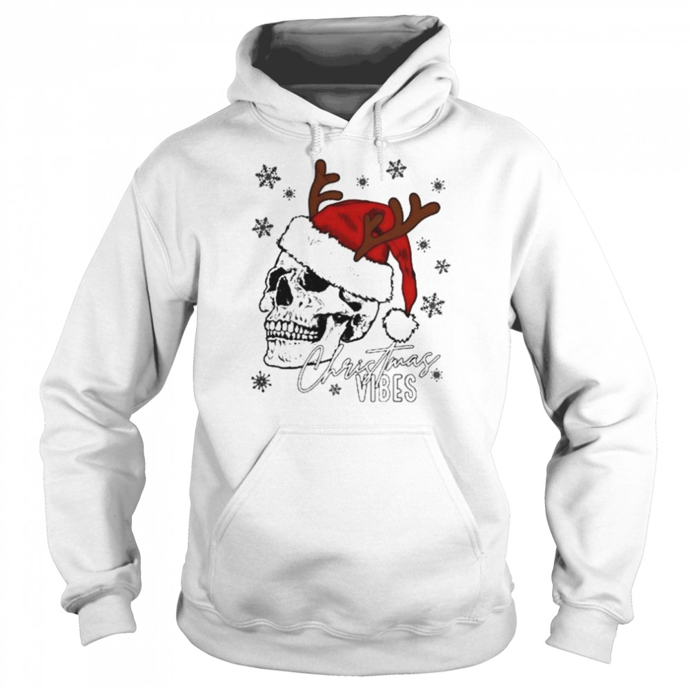 Skull Christmas Vibes Christmas shirt Unisex Hoodie