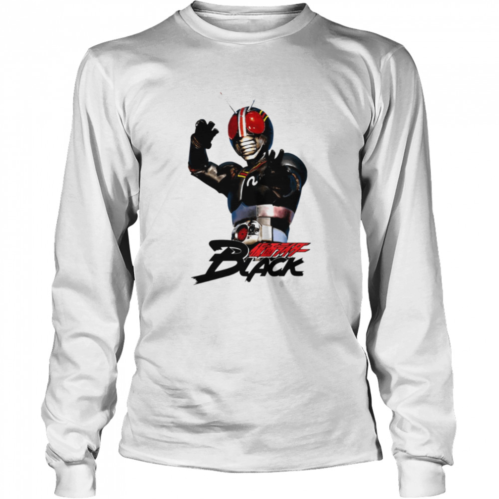 Superhero Kamen Rider Black shirt Long Sleeved T-shirt