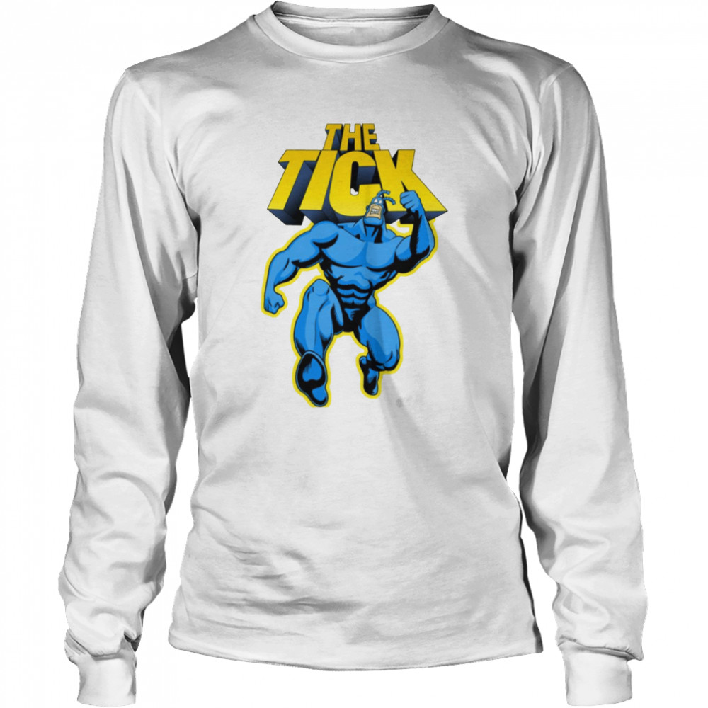 The Tick Superhero Parody Character With Logotype 1994 Tv Series shirt Long Sleeved T-shirt